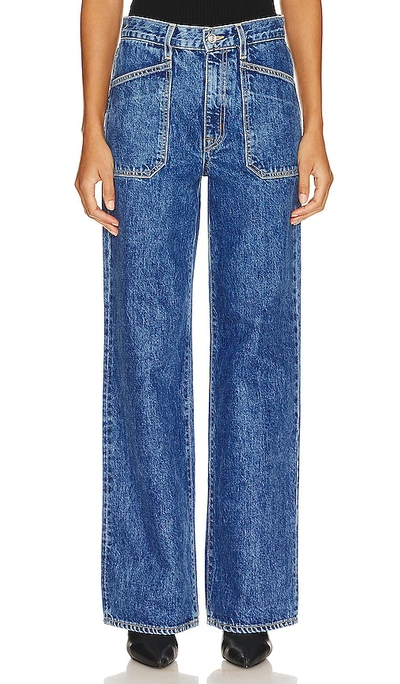 Slvrlake Grace Straight Leg In Mid Denim