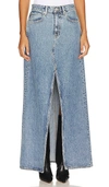 Slvrlake Dallas Organic Denim Maxi Skirt In Hard Times