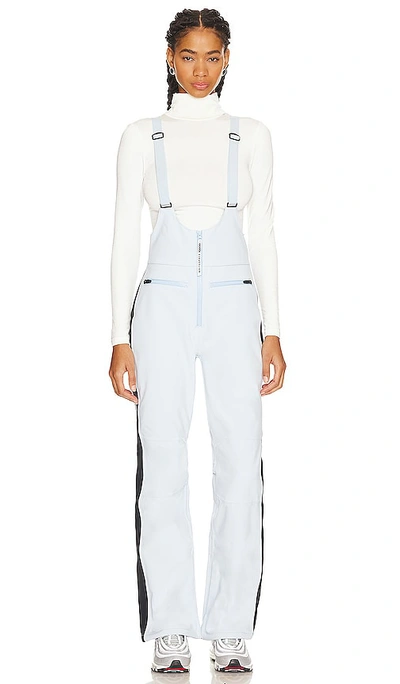 Whitespace High Waisted Riding Bib In Ice Blue