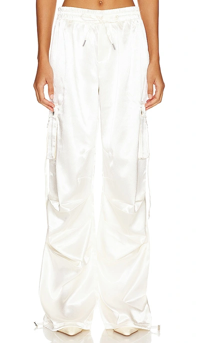 Ser.o.ya Lai Satin Cargo Pant In Silver