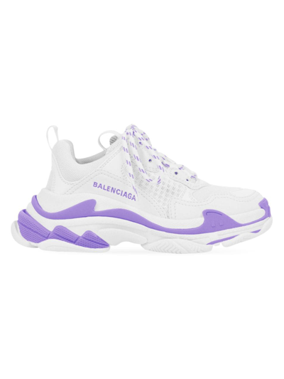 Balenciaga Women's Triple S Sneakers In White Lilac