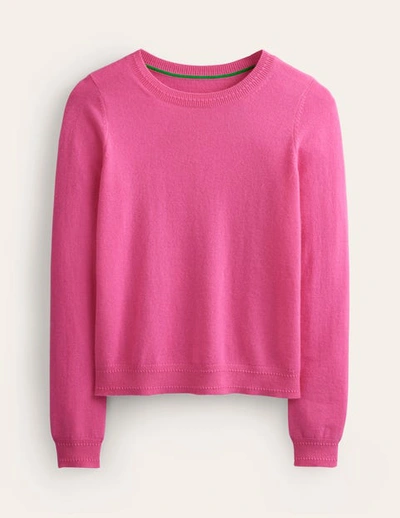 Boden Eva Cashmere Crew Neck Sweater Sangria Sunset Women  In Pink