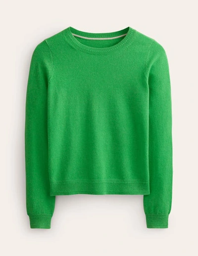 Boden Eva Cashmere Crew Neck Sweater Bright Green Women