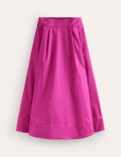 Boden Isabella Cotton Sateen Skirt Rose Violet Women