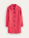 BODEN BUTTON CHECKED FITTED COAT DOGSTOOTH WOMEN BODEN