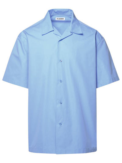 Jil Sander Buttoned Straight Hem Shirt In Blue