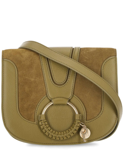 See By Chloé Hana Small Leather & Suede Crossbody In Green