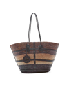 Altuzarra Women's Watermill Large Woven Raffia Bag In Black Brown