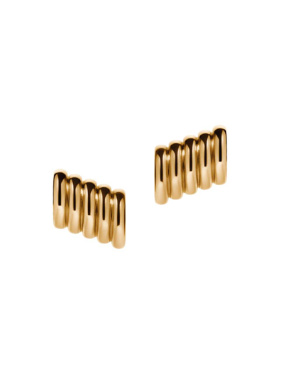 Balenciaga Women's Rib Xs Earrings In Gold