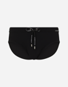 Dolce & Gabbana Swim Briefs With Dolce&gabbana Label In Black