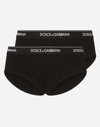 Dolce & Gabbana Pack Containing Two Brando Briefs Of The Same Color In Black