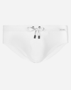 Dolce & Gabbana Logo-patch Swim Trunks In White