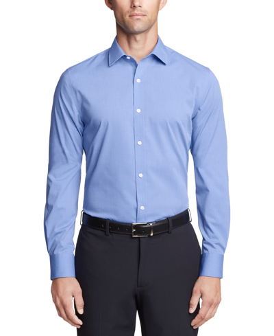 Tommy Hilfiger Men's Th Flex Essentials Wrinkle-resistant Stretch Slim-fit Dress Shirt In French Blue