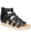 Easy Street Womens Simone Wedge Sandals In Black
