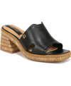 Franco Sarto Florence Wedge Slide Sandal In Black Leather
