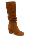 Gentle Souls Iman Suede Zip Bootie In Luggage Suede