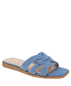 Bcbgeneration Women's Meltem Open Toe Flat Sandals In Denim