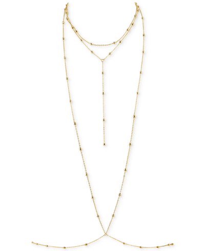 Oma The Label 18k Gold-plated Dainty Bead Layered Body Chain