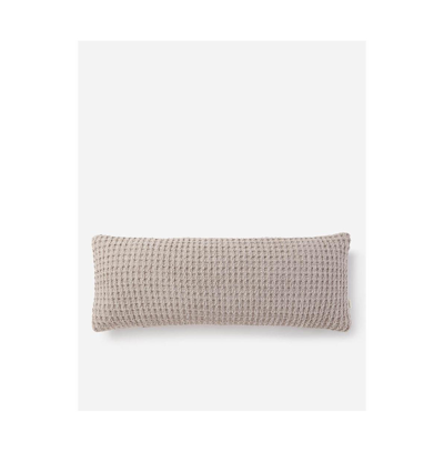 Sunday Citizen Snug Waffle Decorative Pillow, 14" X 36" In Taupe