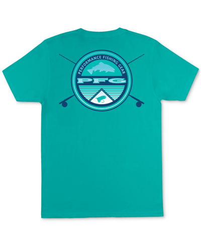 Columbia Men's Gharet Pfg Regular-fit Logo Graphic T-shirt In Bright Aqua