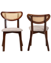 Baxton Studio Dannell Mid-century Modern 2pc Dining Chair Set