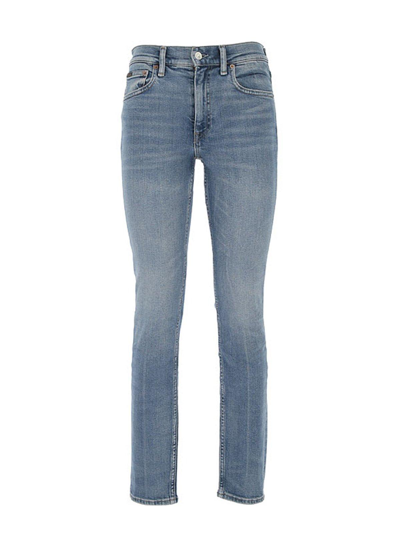 Polo Ralph Lauren Whiskering Effect Slim-cut Jeans Jeans In Bleu