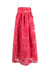 CECILIE BAHNSEN RED VILMA BOW DETAILED DRESS