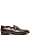 Tom Ford Sean Buckled Full-grain Leather Penny Loafers In Brown