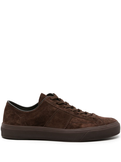 Tom Ford Cambridge Suede Sneakers In Brown