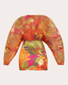Andrea Iyamah Women's Odi Printed Organza And Satin Mini Dress In Kola Print
