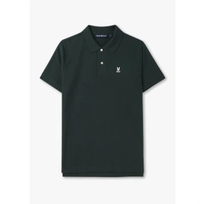 Psycho Bunny Mens Classic Pique Polo Shirt In Forest