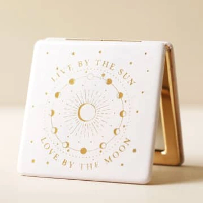 Lisa Angel Live By The Sun Compact Mirror In White