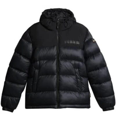 Napapijri Hornelen Hooded Padded Jacket In Black