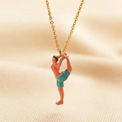 Lisa Angel Yoga Lady Pendant Necklace In Gold