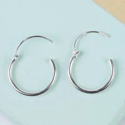 Lisa Angel Sterling Silver Hoop Earrings In Metallic
