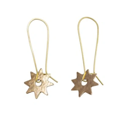 Aarven 'lucky Star' Dangle Earrings In Gold