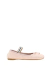 Miu Miu Logo-printed Bow Detailed Ballerina Shoes In Brown