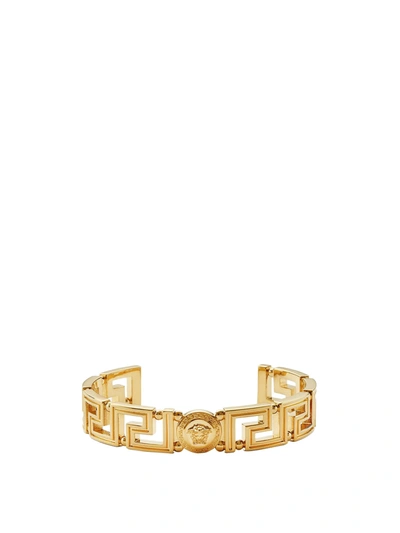 Versace Logo Detailed Bracelet In Gold