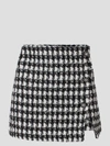 Self-portrait Self Portrait Mini Wrap Skirt In Boucle Tweed
