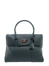 MULBERRY LEATHER HANDBAG WITH ENGRAVED LOGO