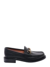 Gucci Horsebit Almond-toe Loafers In Black