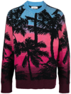 Laneus Pattern Intarsia-knit Ombré Jumper In Multicolour