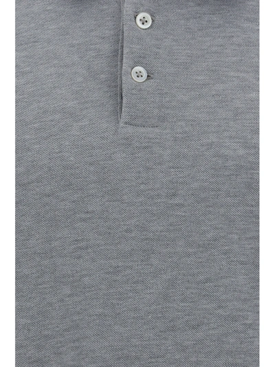 Brunello Cucinelli Polo Shirt In Gray