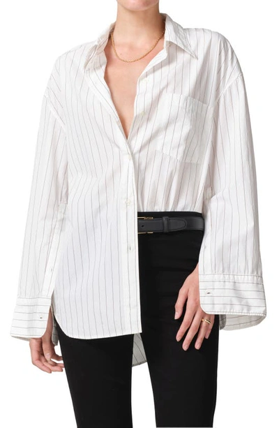 CITIZENS OF HUMANITY COCOON STRIPE BUTTON-UP SHIRT