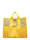 Burberry Plaid-check Cotton Tote Bag