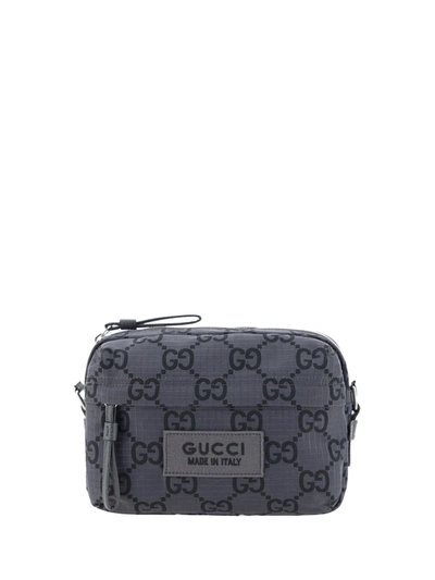 Gucci Shoulder Bags In Grey/black