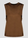 Saint Laurent Silk Satin Crepe Tank Top
