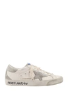 Golden Goose Super-star Nappa Upper Nabuk Star Suede Tongue Heel And Spur In White