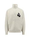 ISABEL MARANT COTTON BLEND SWEATSHIRT WITH LOGO INLAY ON THE FRONT