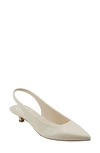 Marc Fisher Ltd Posey Kitten Heel Slingback Pump In White